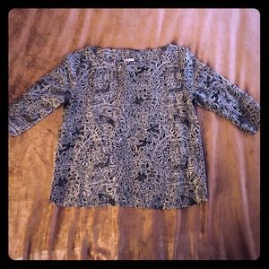 Silk 3/4 Sleeve Like New Blouse